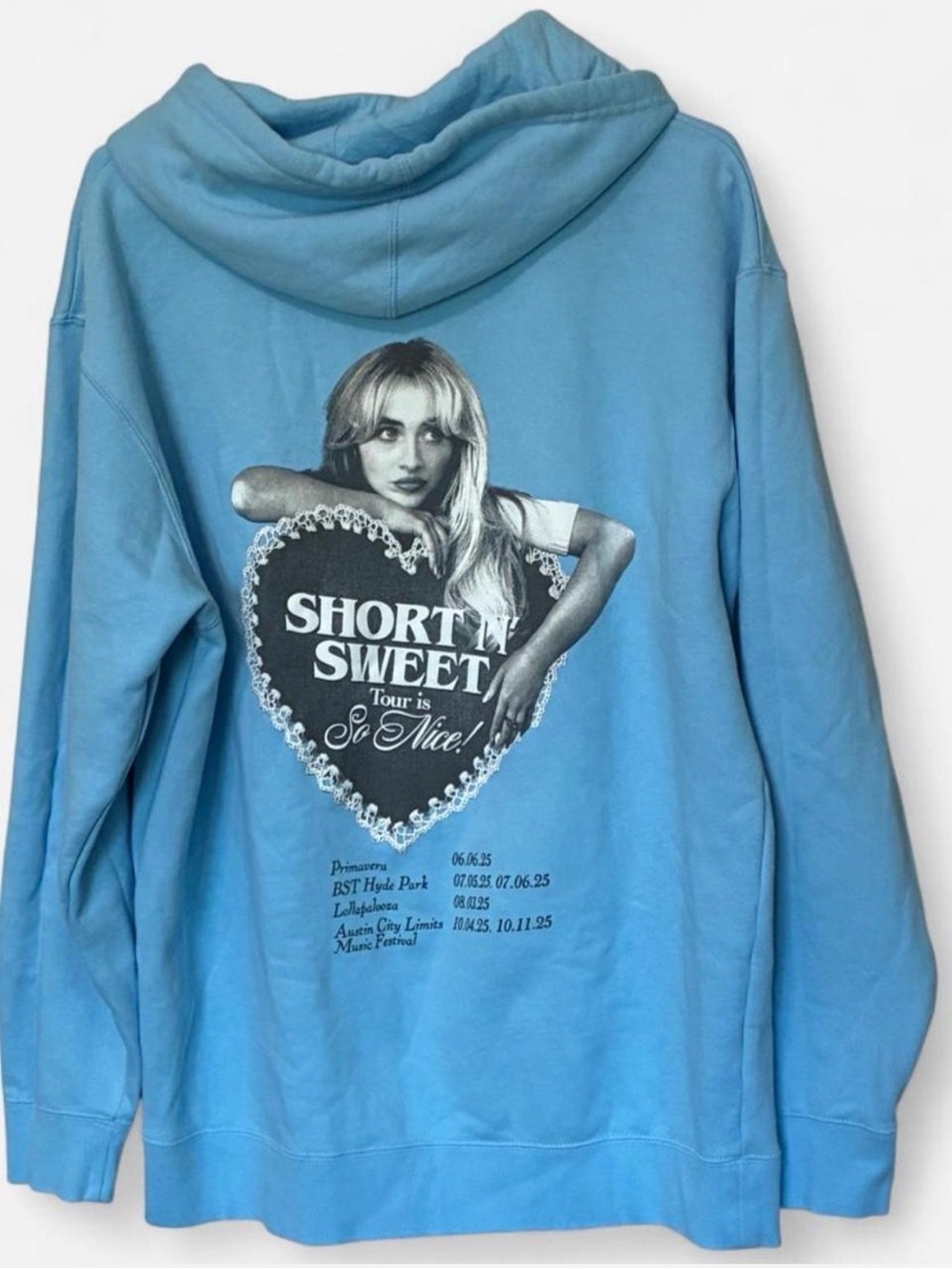 Sabrina Carpenter Exclusive Festival Merch ‘Short N Sweet’ tour hoodie size L